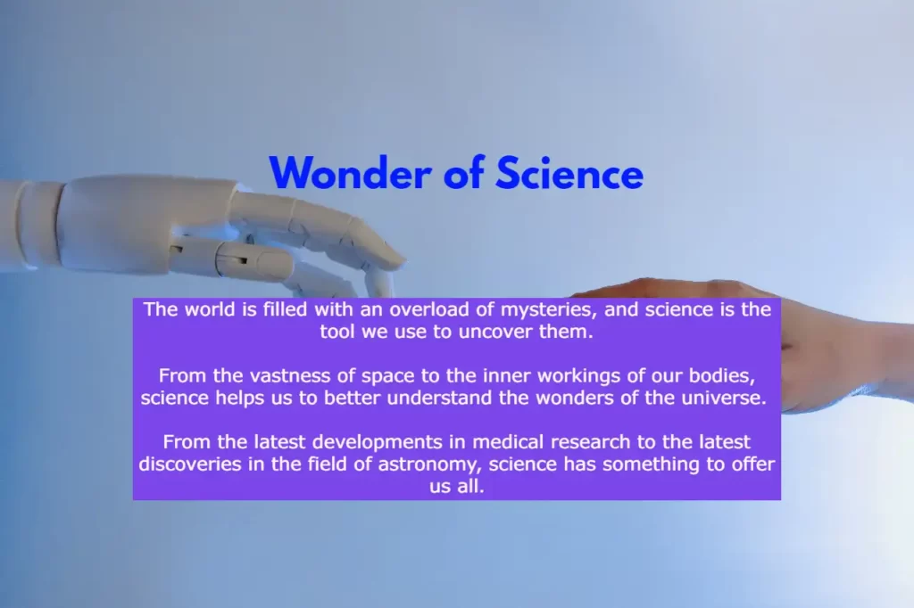 wonder of science essay