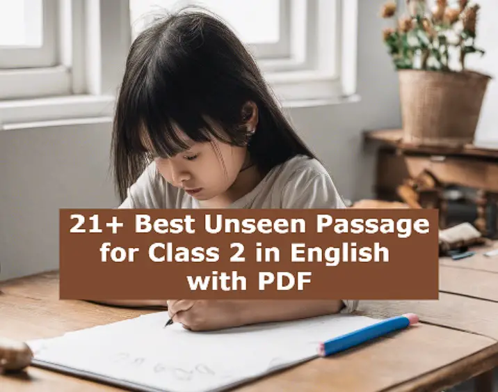 Unseen Passage for Class 2